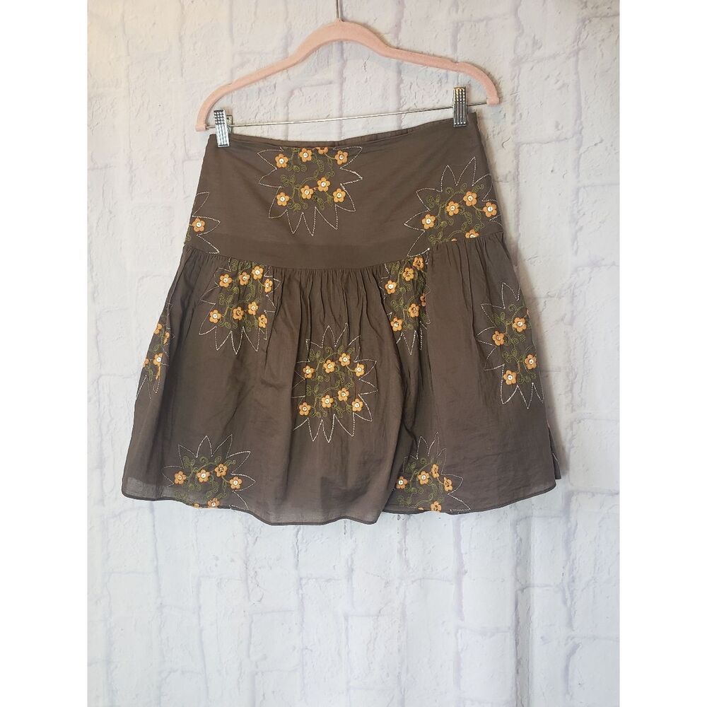 LIQUID Embroidered & Sequined Full Skirt 4